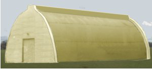 Sketch of buildings for powdered materials