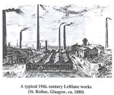 Sketch showing a  typical LeBlanc works, St Rollox, Glasgow, circa1880. This image is in the public domain